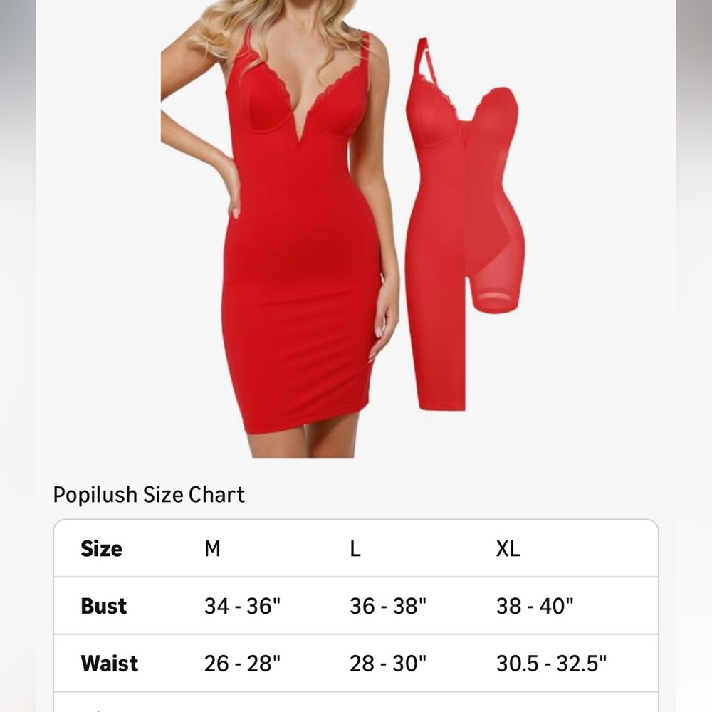 Elegant Red Mini Dress - Picture 6 of 6